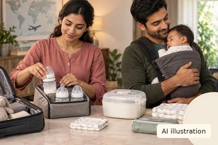 Baby bottles on a long flight: plan the cleaning before the cabin - Trip Keeper
