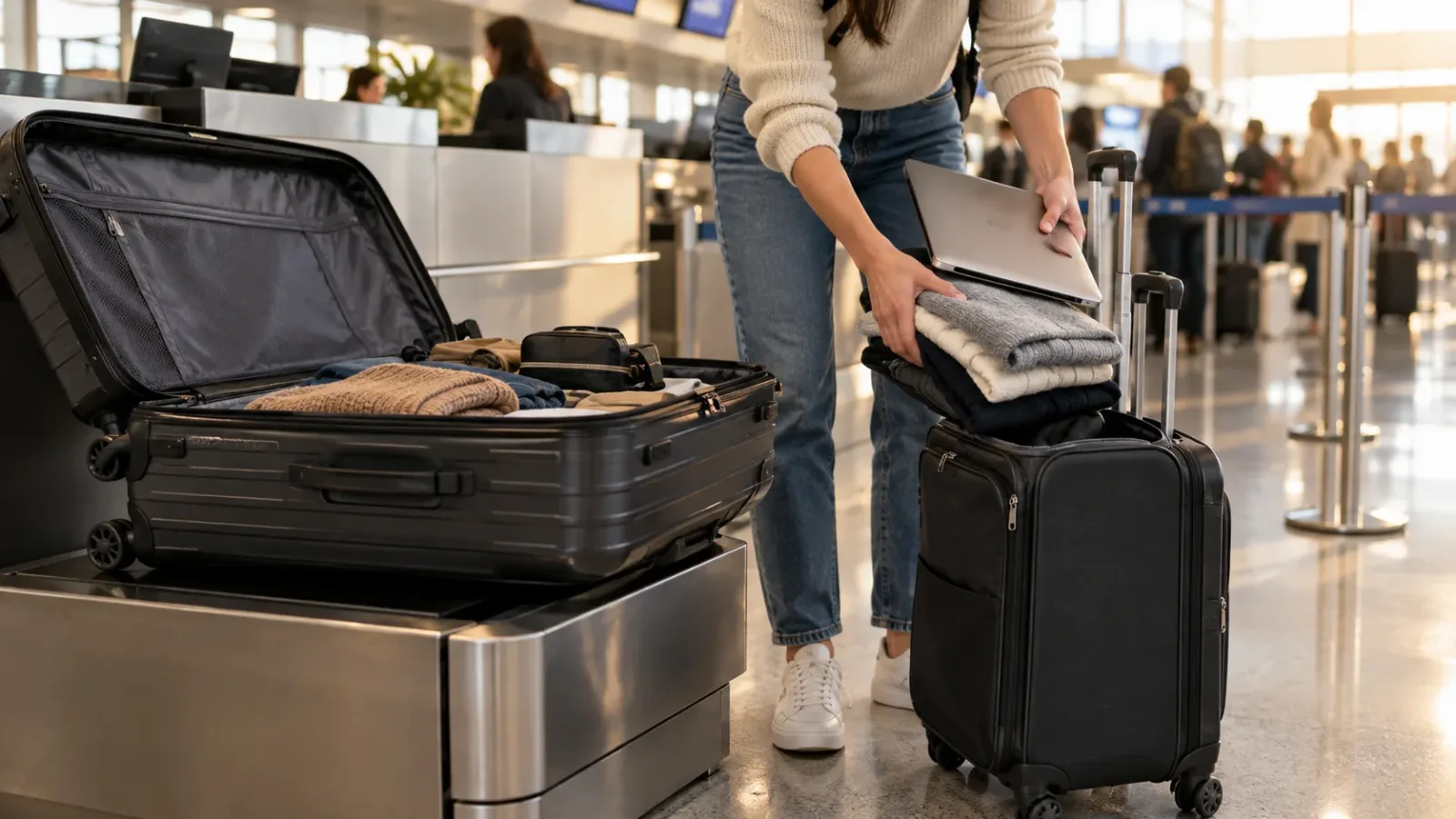 Can I Move Items from Checked Luggage to Cabin Baggage at the Counter?