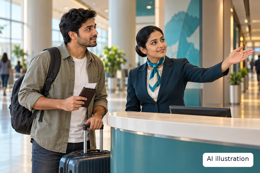 Find the domestic transfer counter after an international arrival: confirm the airline and route first - Trip Keeper