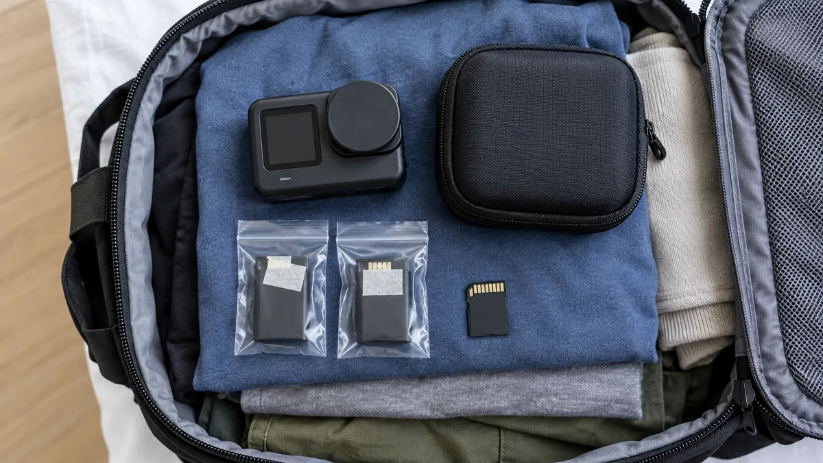 Flight के लिए rechargeable action camera कैसे pack करें? - Trip Keeper