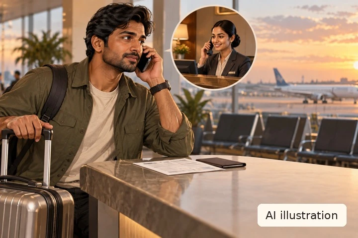 उड़ान का रास्ता बदला और होटल चेक-इन छूट रहा है: होटल से तुरंत बात करें - Trip Keeper