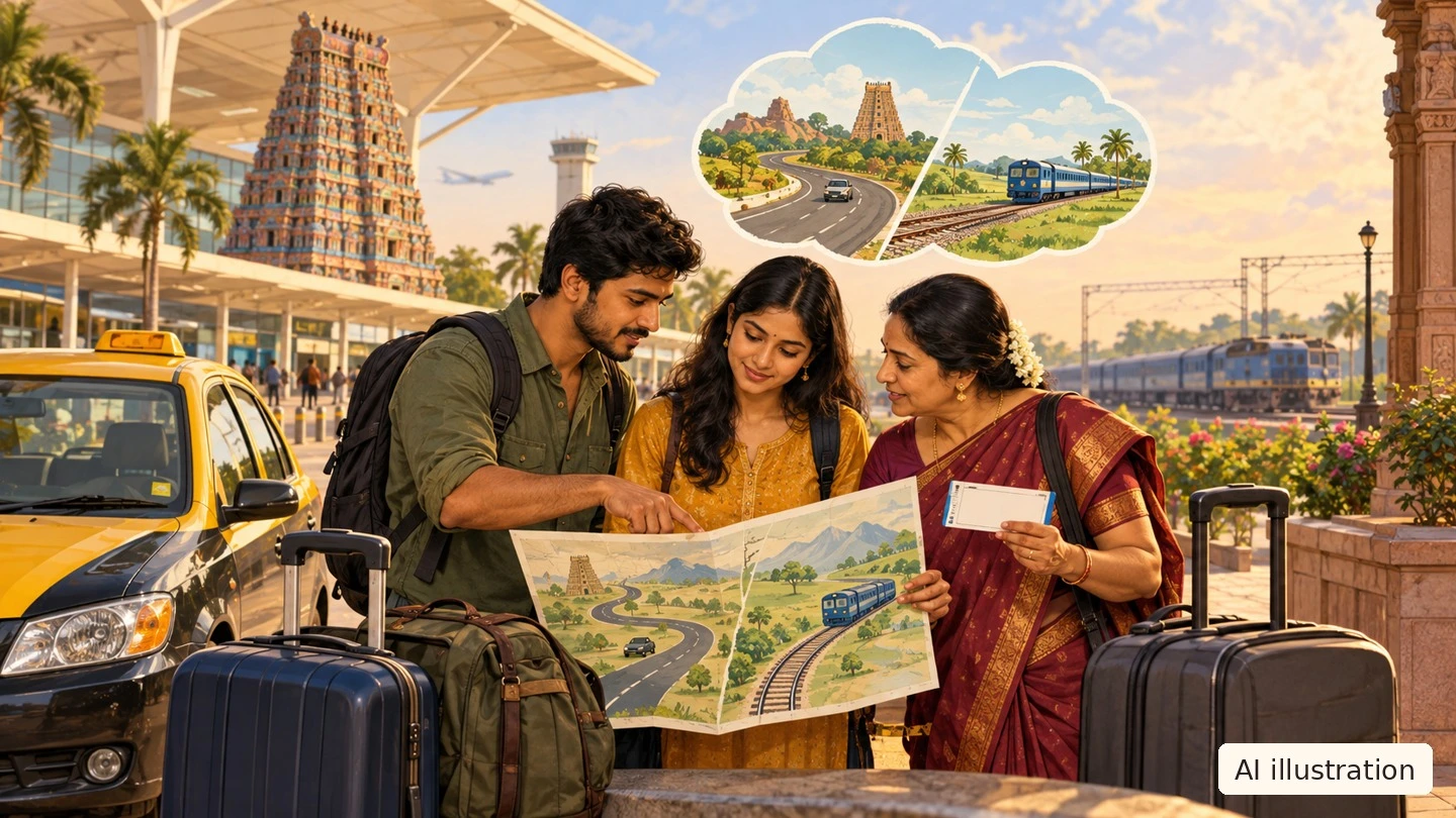 मदुरै एयरपोर्ट से रामेश्वरम: पूरी सड़क यात्रा और रेल कनेक्शन मिलाएं - Trip Keeper