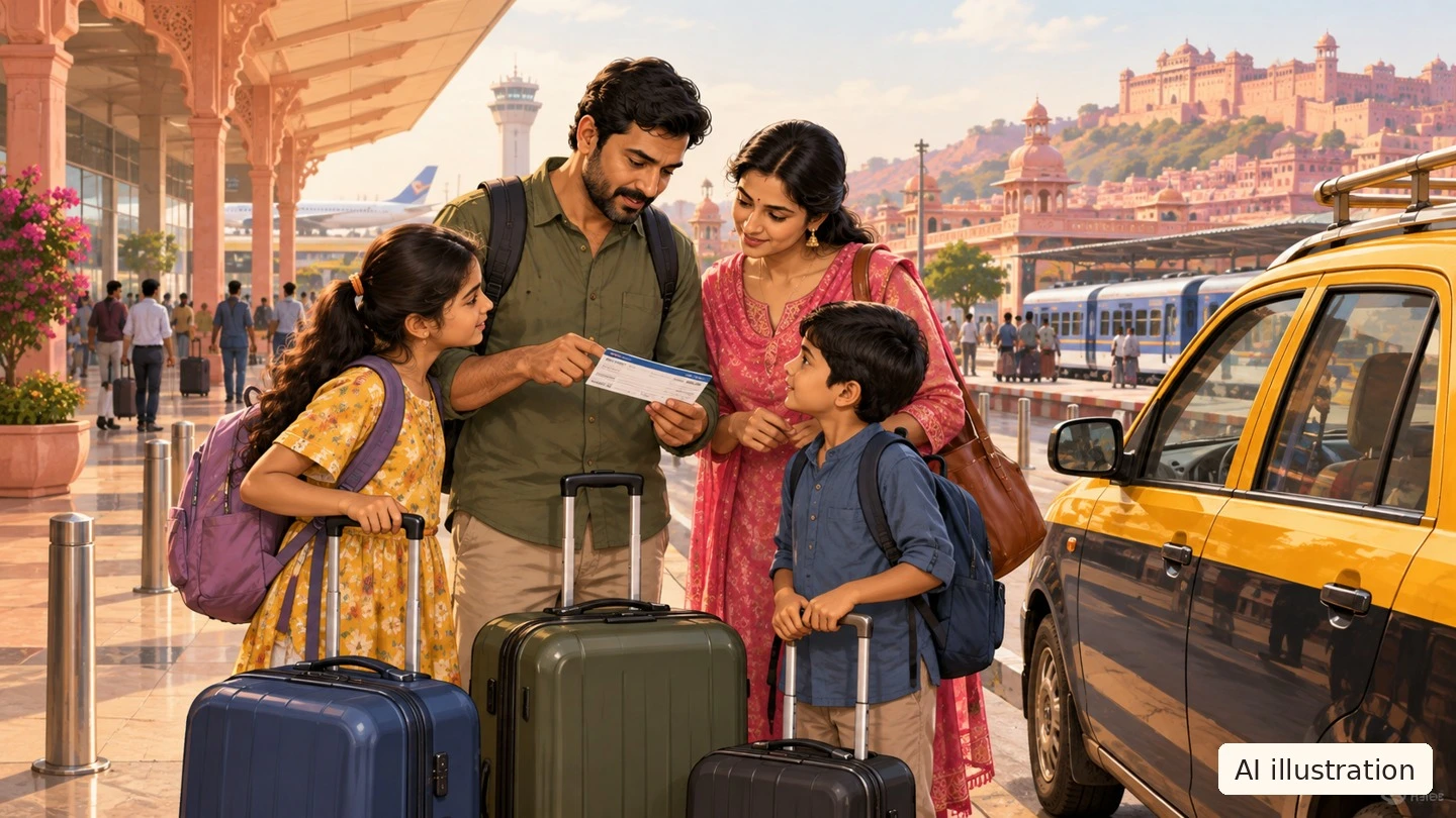 जयपुर एयरपोर्ट से रेलवे स्टेशन: उड़ान से ट्रेन के डिब्बे तक समय रखें - Trip Keeper