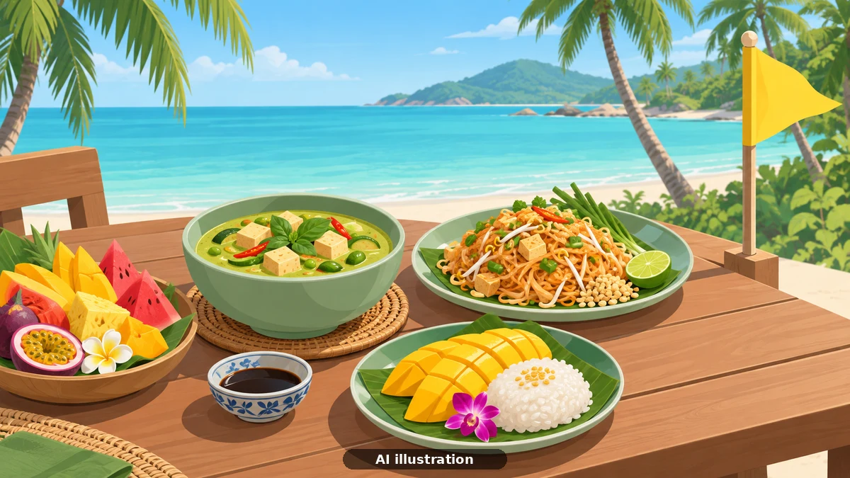 Koh Samui vegetarian food guide: finding vegetarian food around Chaweng without menu surprises - Trip Keeper