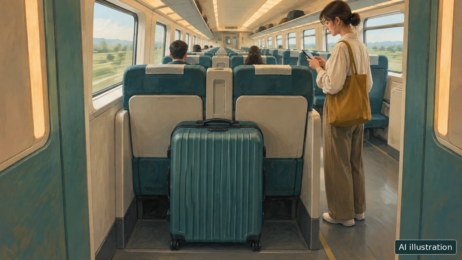 Reserve oversized baggage on the Tokaido Shinkansen: select the special seat, not any seat
