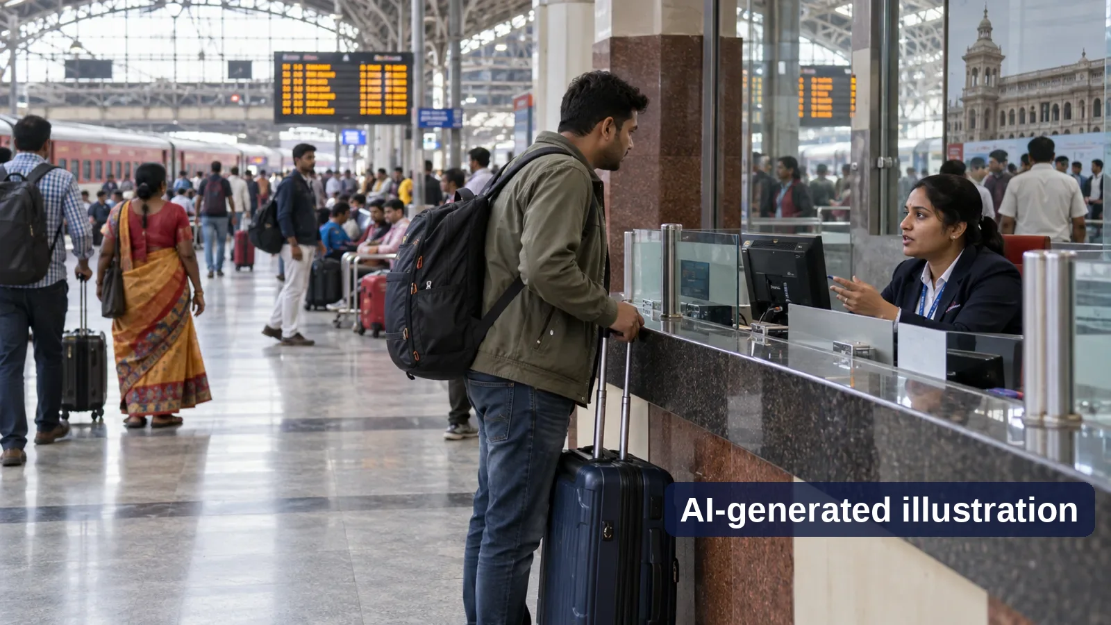 बड़े station पर railway enquiry counter कैसे ढूंढें? - Trip Keeper