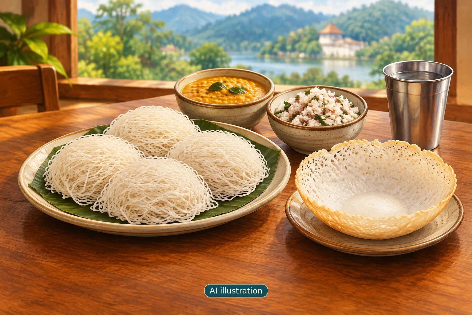 Vegetarian hoppers in Kandy: choose the dish, then check the sides - Trip Keeper