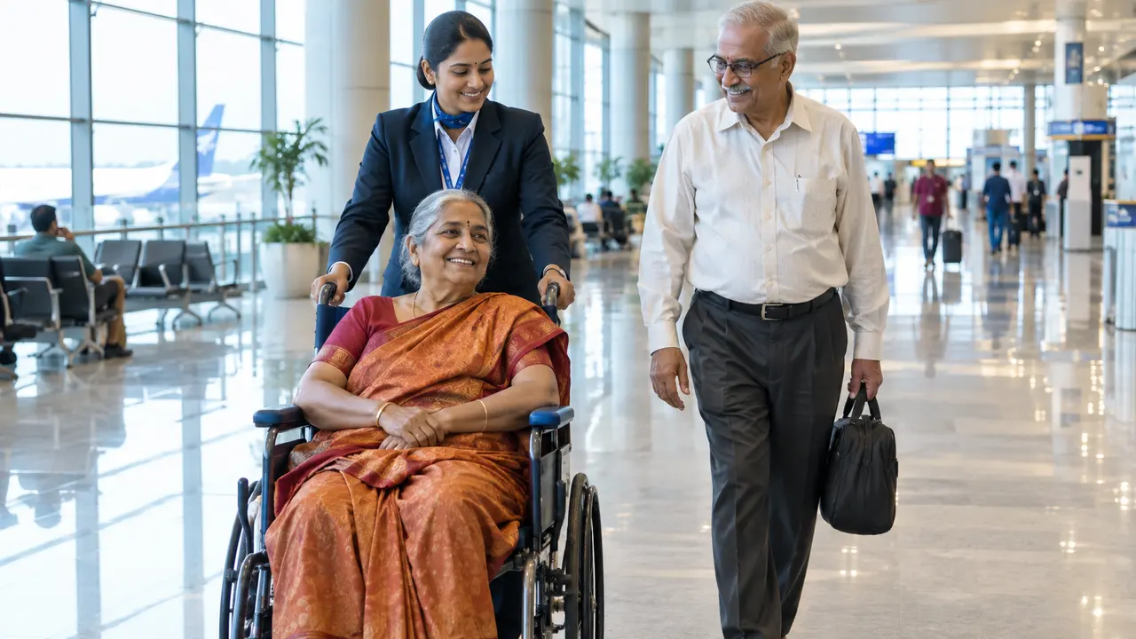 Wheelchair Assistance at Indian Airports: How to Book It Free for Your Parents
