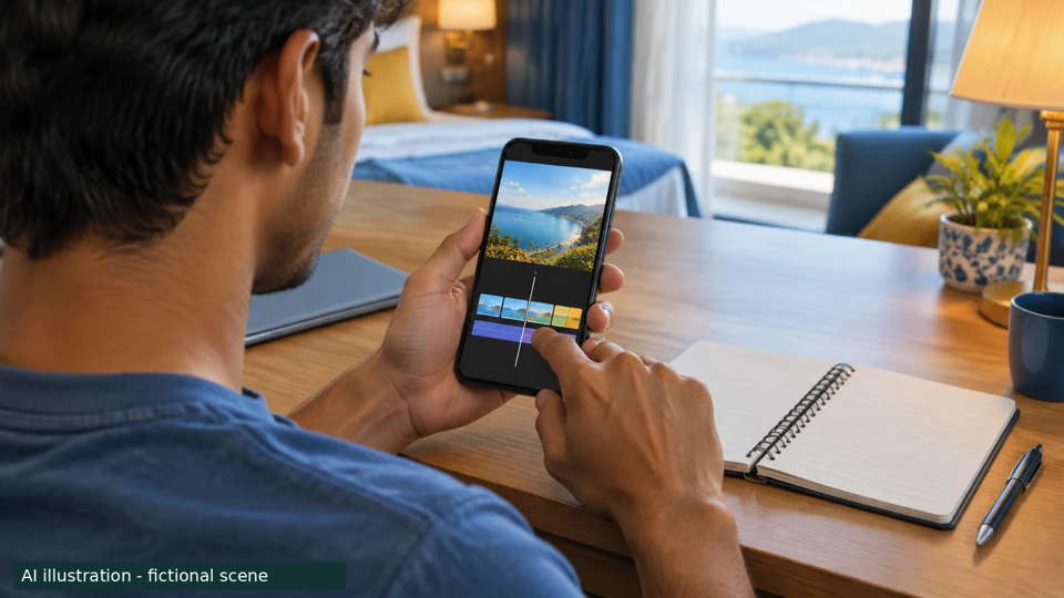 फोन क्लिप से ट्रैवल रील: YouTube Create में मैनुअल Android एडिट - Trip Keeper